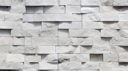 Obraz premium Different block of white stone on a wall, in the style of precise, weathercore, pentax 645n, bold structural designs, japanese minimalism, seamless pattern 