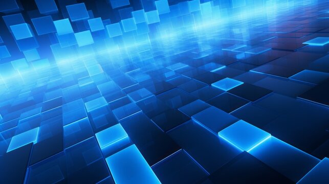 digital innovation: abstract blue tech concept for business or science background