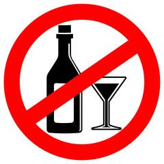  Don't drink icon. Alcohol, Prohibitions and driving concept. Transparent background editable vector file