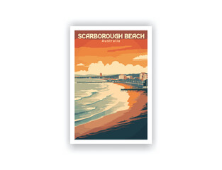 Scarborough Beach, Australia - Vintage Travel Poster
