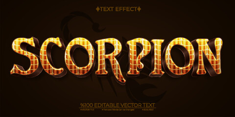 Wild Scorpion Editable Vector 3D Text Effect