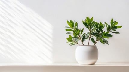 Serene Indoor Plant in White Vase