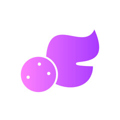golf ball fire gradient icon
