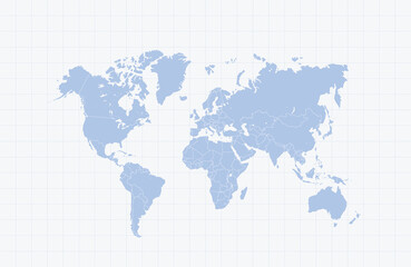 Fototapeta na wymiar World map vector illustration