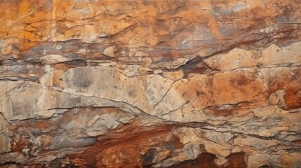 Fototapeta premium Rock face background with texture, volcanic style rock colors, with large flat surfaces