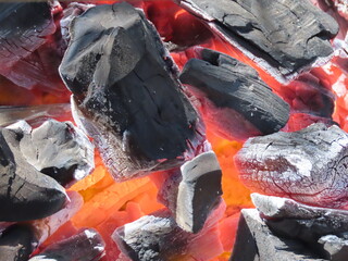 fire in the fireplace