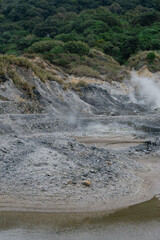water flowing over the river