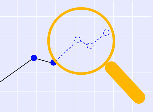Future prediction of business growth statistics illustration