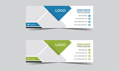 Free vector email signature design and professional business cover design template