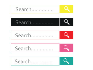 Set www search bar icons. Vector illustration isolated on white background. www search bar icon for web site, app, ui and logo. Concept search and www.