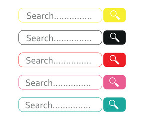 Set www search bar icons. Vector illustration isolated on white background. www search bar icon for web site, app, ui and logo. Concept search and www.