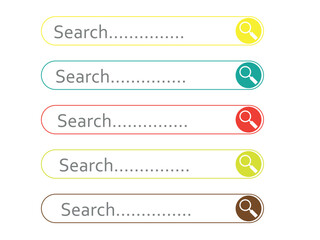 Set www search bar icons. Vector illustration isolated on white background. www search bar icon for web site, app, ui and logo. Concept search and www.