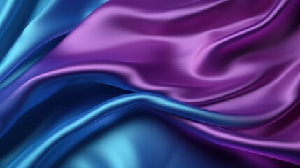 Fototapeta premium blue purple silk fabric texture luxurious background 3d Rendering, 4k Ultra hd