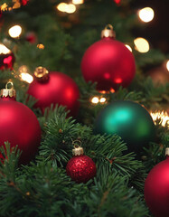 Obraz na płótnie Canvas Festive Christmas Ornaments