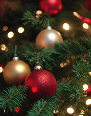 Obraz na płótnie Canvas Festive Christmas Ornaments