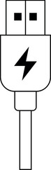 Usb charging icon. Electronic signs and symbols.