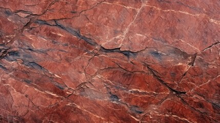 Fototapeta premium Dark red orange brown rock texture with cracks. Close-up. Rough mountain surface. Stone granite 