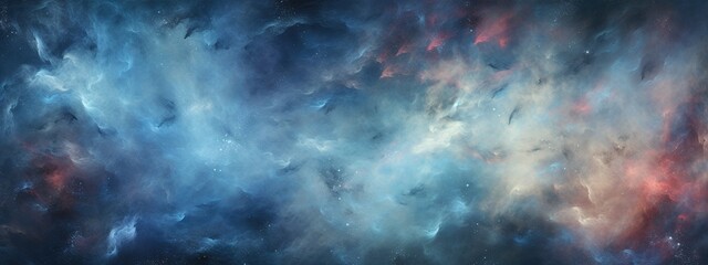 An abstract texture panorama background resembling swirling galaxies and cosmic clouds, designed as a mesmerizing wallpaper