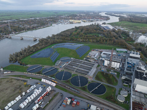 Sewage water treatment plant in Dordrecht, The Netherlands.