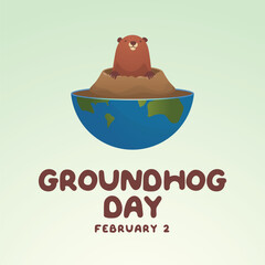 Flyers commemorating Groundhog Day or its associated events can use groundhog day vector graphics. design of flyers, celebratory materials.