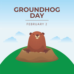 Flyers commemorating Groundhog Day or its associated events can use groundhog day vector graphics. design of flyers, celebratory materials.