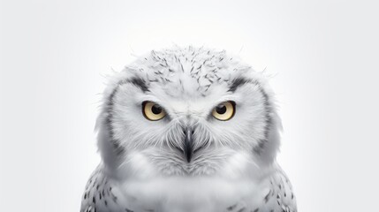 Fototapeta premium White polar owl portrait.