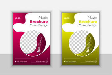 modern brochure cover design with unique shapes. creative brochure cover.