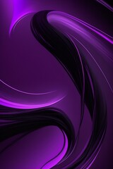Purple and black waves abstract background, vertical composition
