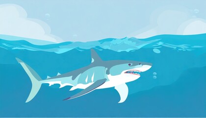 Obraz premium great white shark in the sea