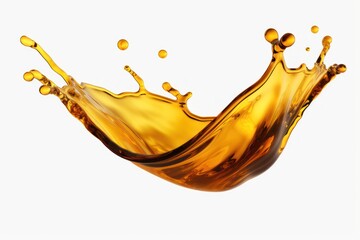 Pouring oil lubricant motor oil isolated on white and transparent background - obrazy, fototapety, plakaty