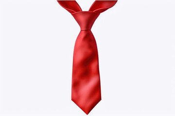 Red tie isolated on transparent or white background