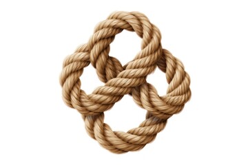 Rope knot isolated on transparent or white background - obrazy, fototapety, plakaty