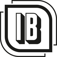 IB letter logo design on white background. IB logo. IB creative initials letter Monogram logo icon concept. IB letter design