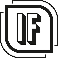 IF letter logo design on white background. IF logo. IF creative initials letter Monogram logo icon concept. IF letter design