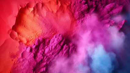 Colorful dust. An explosion of particles of bright colors. Colored background with lots of dust of different colors, explosion of colors.