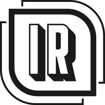 IR letter logo design on white background. IR logo. IR creative initials letter Monogram logo icon concept. IR letter design