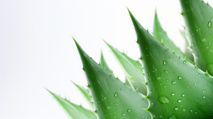 Fototapeta na wymiar Aloe leaves background for text.