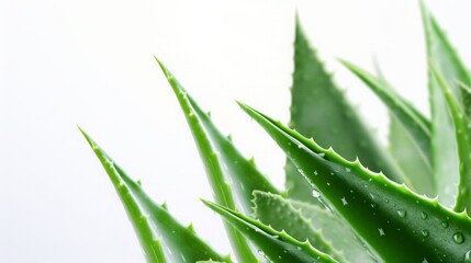 Aloe leaves background for text.
