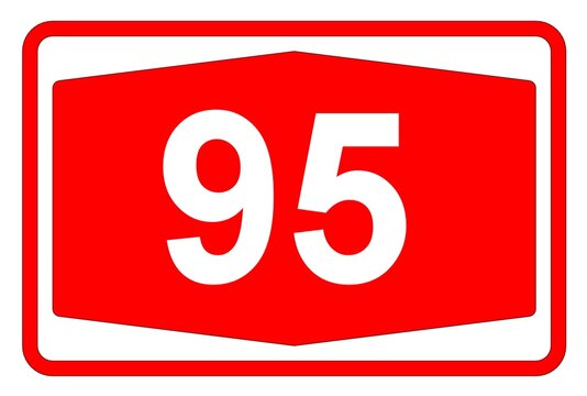 Illustration eines Autobahnschildes der Autobahn 95 in der Schweiz