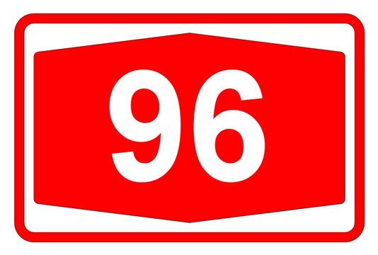 Illustration eines Autobahnschildes der Autobahn 96 in der Schweiz