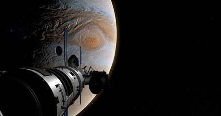 Space station in orbit of Jupiter.