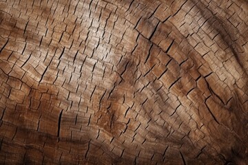 A close up macro texture and pattern of the aged grungy cracked tree trunk wallpaper, brown color and high detailed tree wood, generated by AI.
