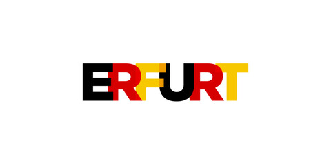 Erfurt Deutschland, modern and creative vector illustration design featuring the city of Germany for travel banners, posters, and postcards.