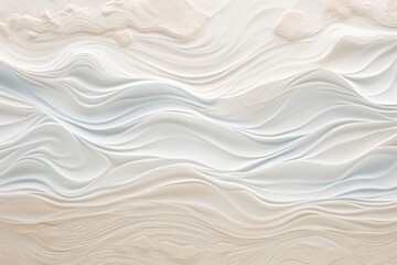 A sandy beach-themed epoxy wall texture with realistic wave and shell patterns