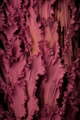 A close up texture of red pink Lettuce leaves, grungy nature pattern, generated by AI.
