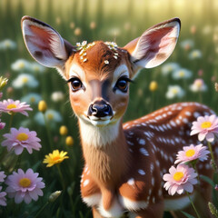 deer in the grass