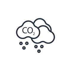 CO2 icon. vector.Editable stroke.linear style sign for use web design,logo.Symbol illustration.