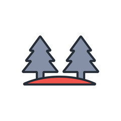 deforestation icon. vector.Editable stroke.linear style sign for use web design,logo.Symbol illustration.