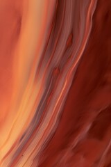 A close up texture and pattern of desert rocks, illustration of orange shades of sahara canyon, generated by AI.