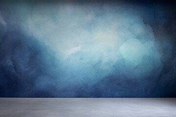 An epoxy wall texture that looks like a tranquil, moonlit night in shades of blue and gray